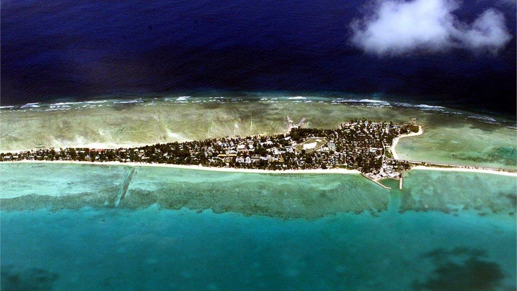 File photo: Tarawa Atoll, capital of Kiribati, 11 September 2001