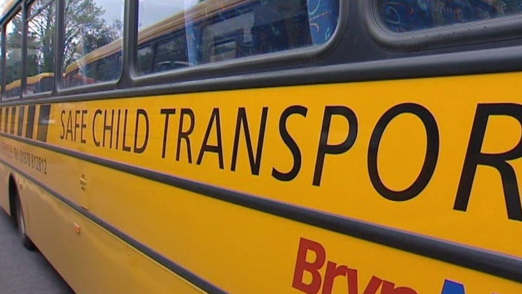 School bus in Wales