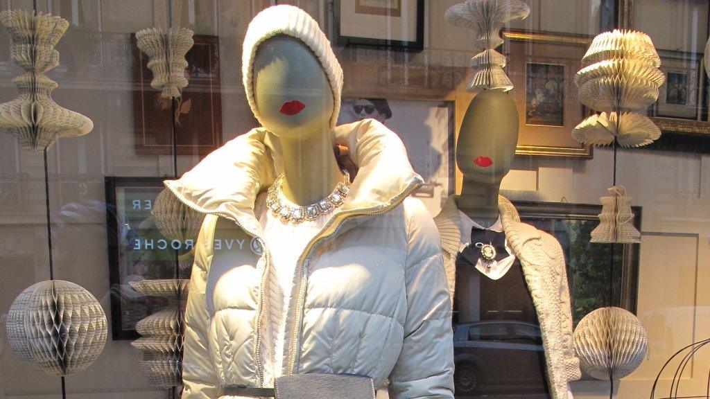 Mannequin in shop window in Paris