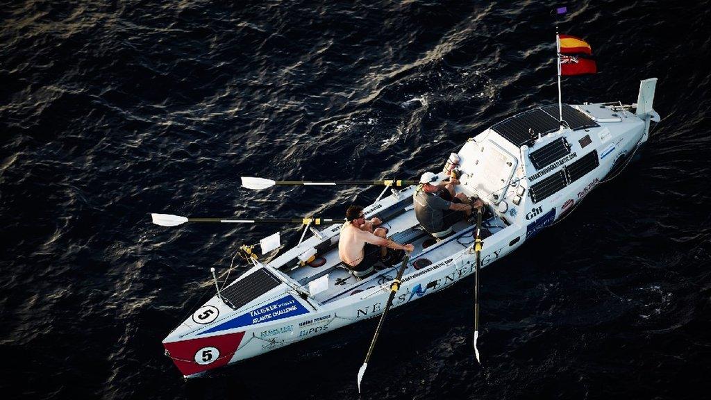 Nick Rees and Ed Curtis rowing the Atlantic