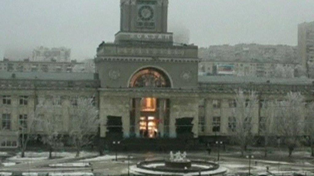 Screengrab of the moment the blast struck Volgograd-1 station, Russia, 29 December 2013