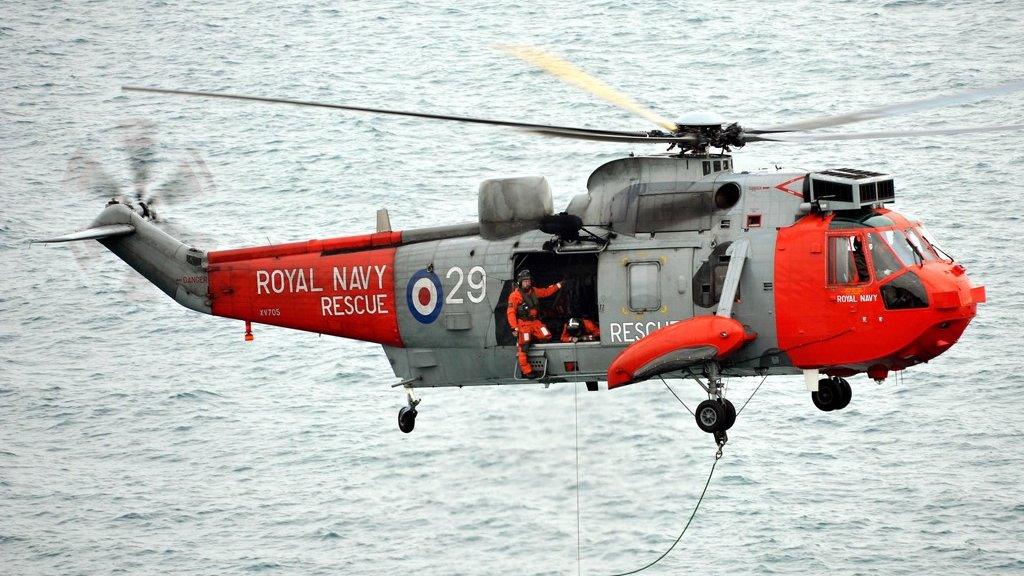 Royal Navy search and rescue helicopter