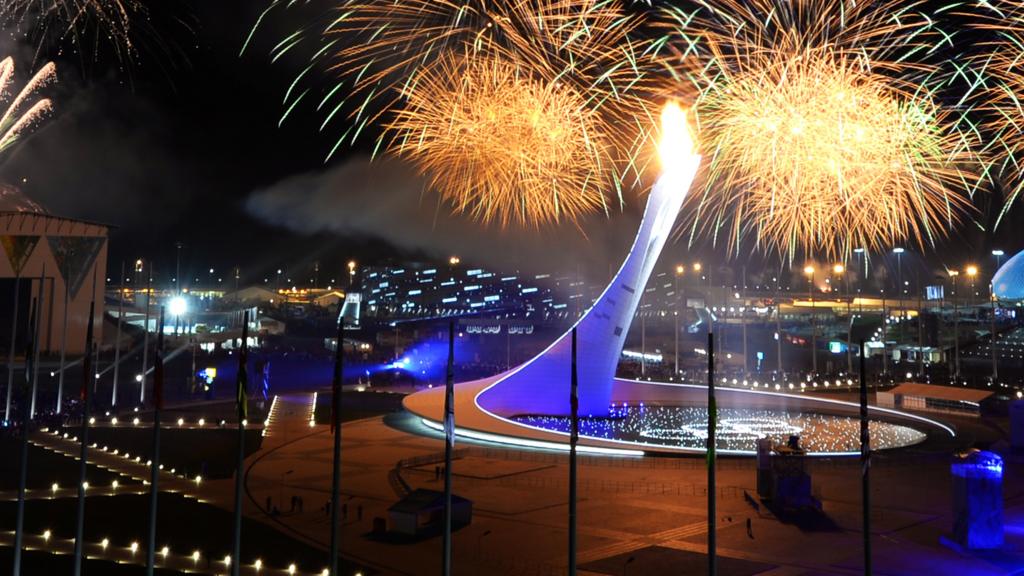 Fireworks in the Sochi Olympic Park