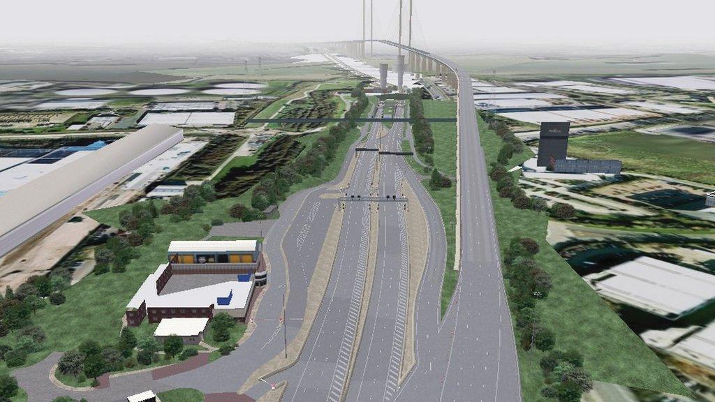 Artist's impression of the Dartford Crossing