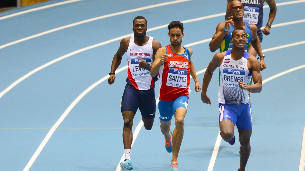 GB athlete Nigel Levine in 400m race