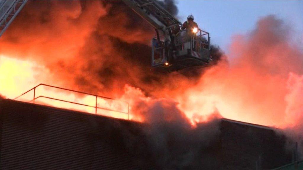 Fire at Assembly Rooms car park