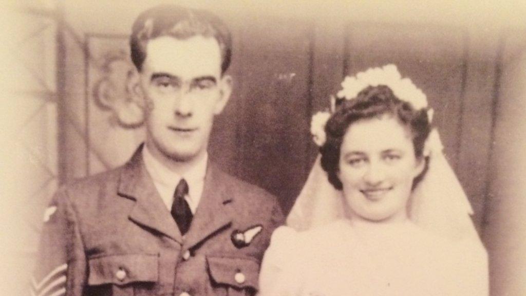 Joseph and Kathleen Bannan on their wedding day in September 1944