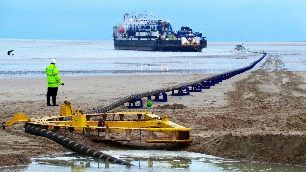 Jersey-France undersea electricity cable being laid