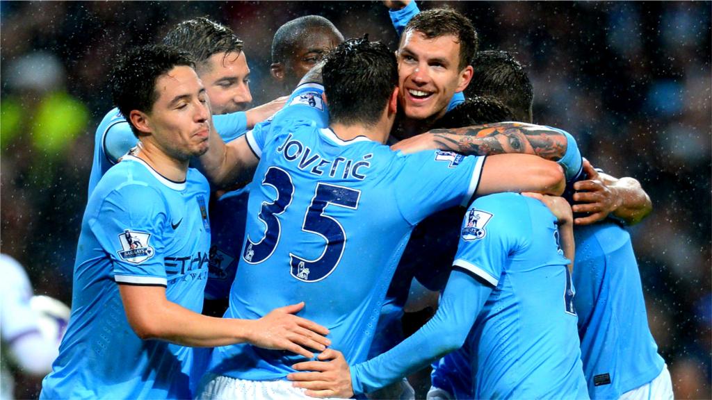 Man City swamp goalscorer Edin Dzeko