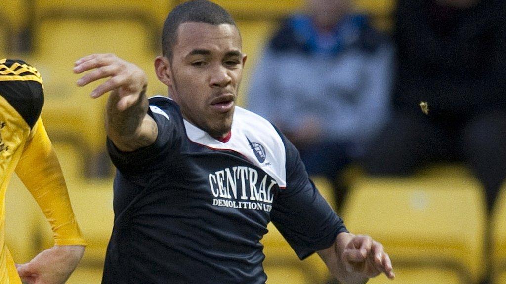 Philip Roberts playing for Falkirk