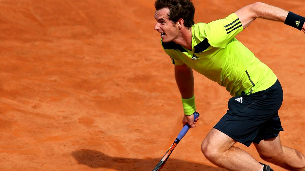 Andy Murray playing in the Italian Open