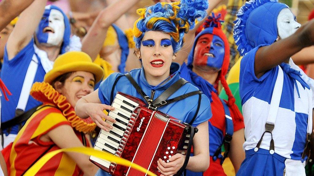 National Youth Theatre of Great Britain performing at London 2012 Olympic Games