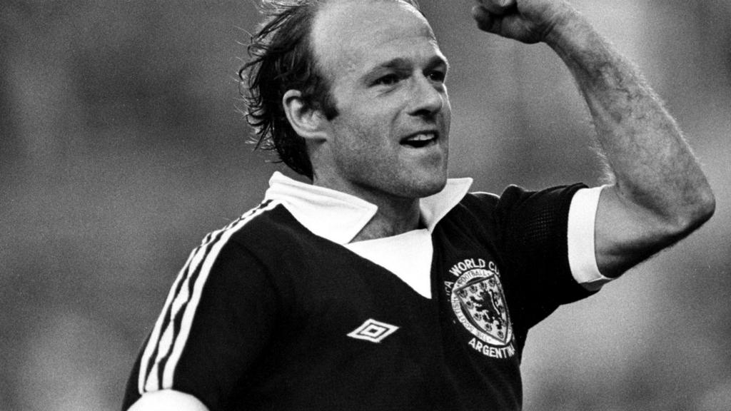 Archie Gemmill celebrates after scoring against the Netherlands
