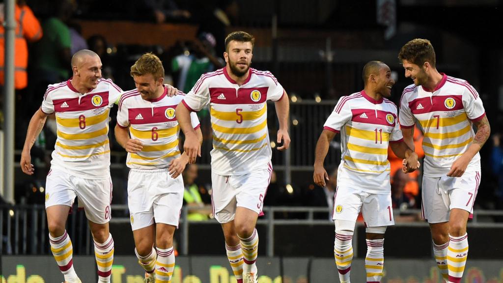 Scotland players celebrating