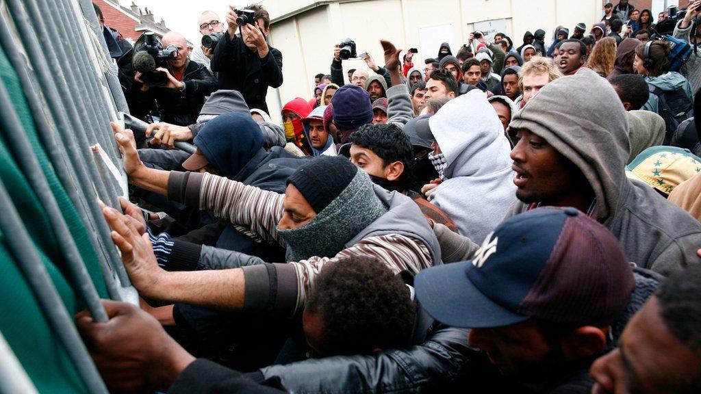 Migrants in Calais, 28 May 2014