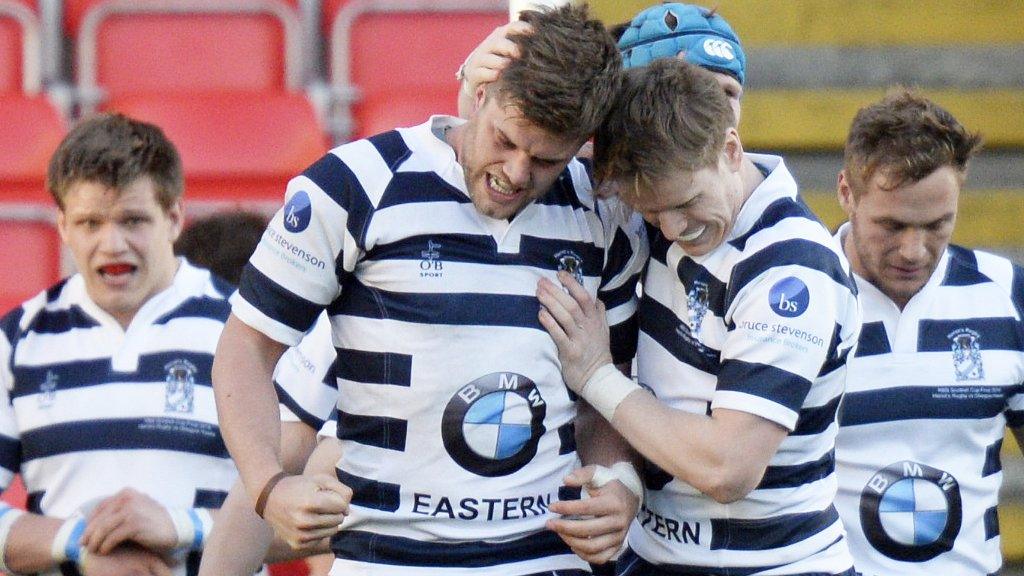 Heriot's players celebrating