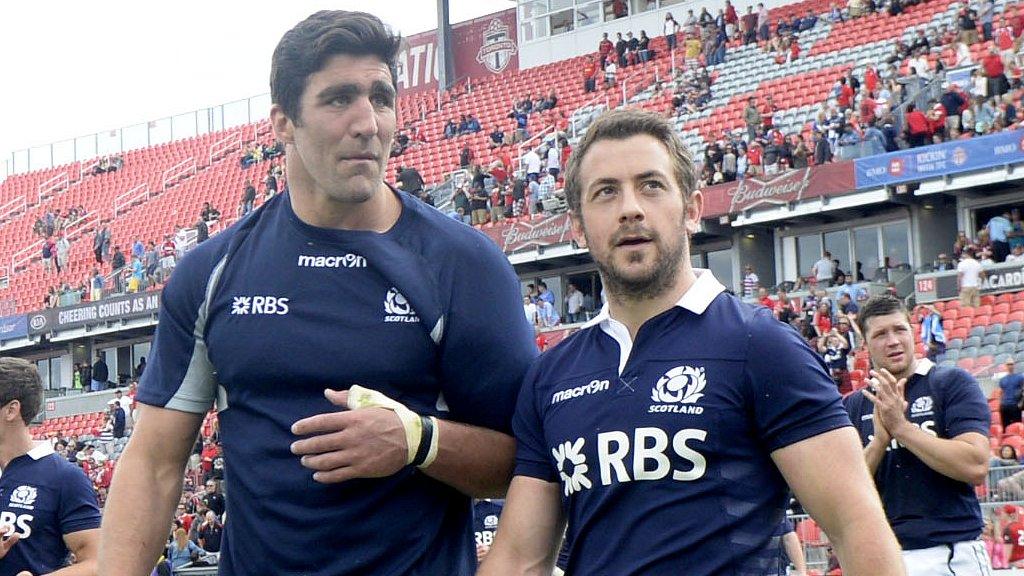 Scotland players Kelly Brown and Greig Laidlaw