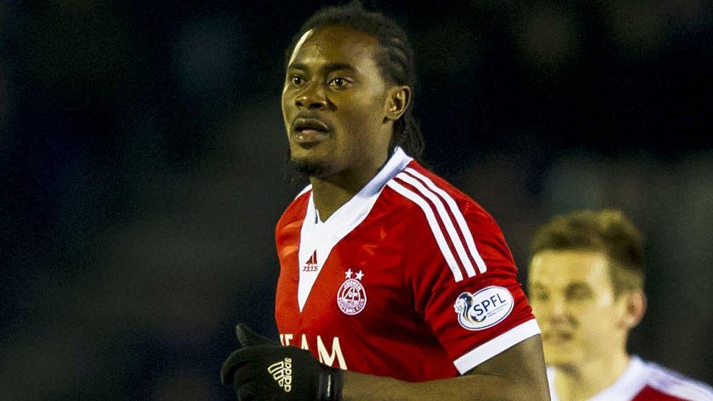 Calvin Zola during his spell with Aberdeen