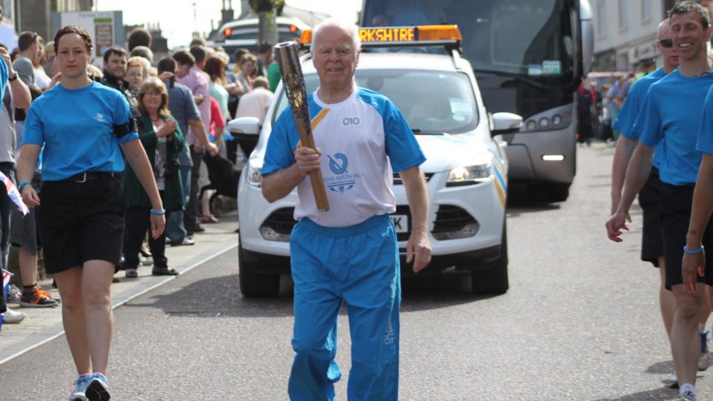 John Barrie carries the baton in Lanark