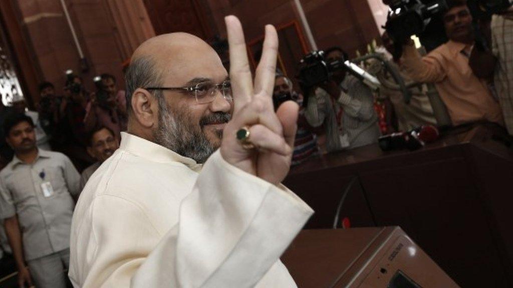 Amit Shah in parliament on 20 May 2014