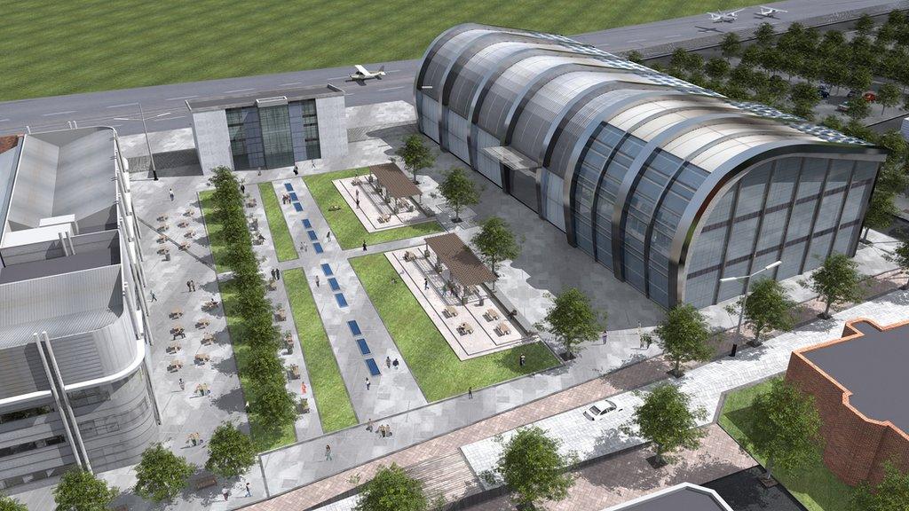 Artist impression of Cranfield University's aerospace research centre