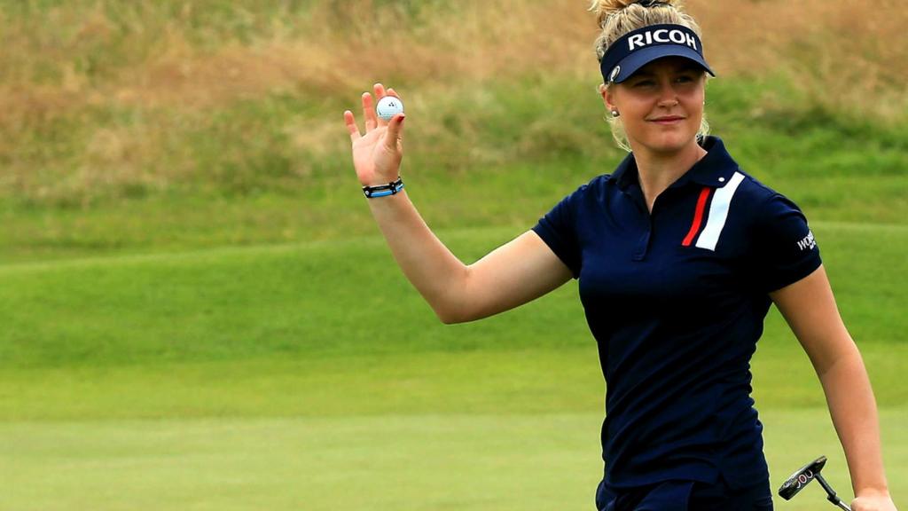 British golfer Charley Hull at the Women's British Open