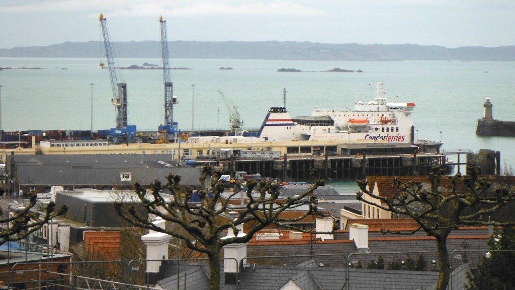 Condor Ferry in St Peter Port Harbour