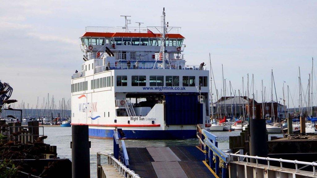 Wightlink ferry in Lymington