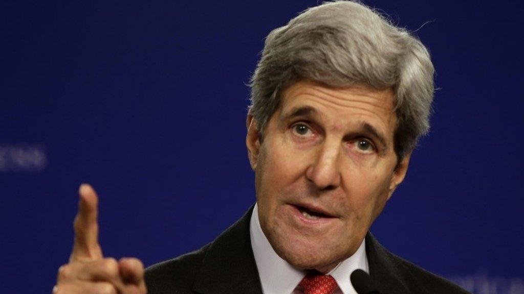 US Secretary of State John Kerry speaks at the Center for American Progress in Washington July 28, 2014