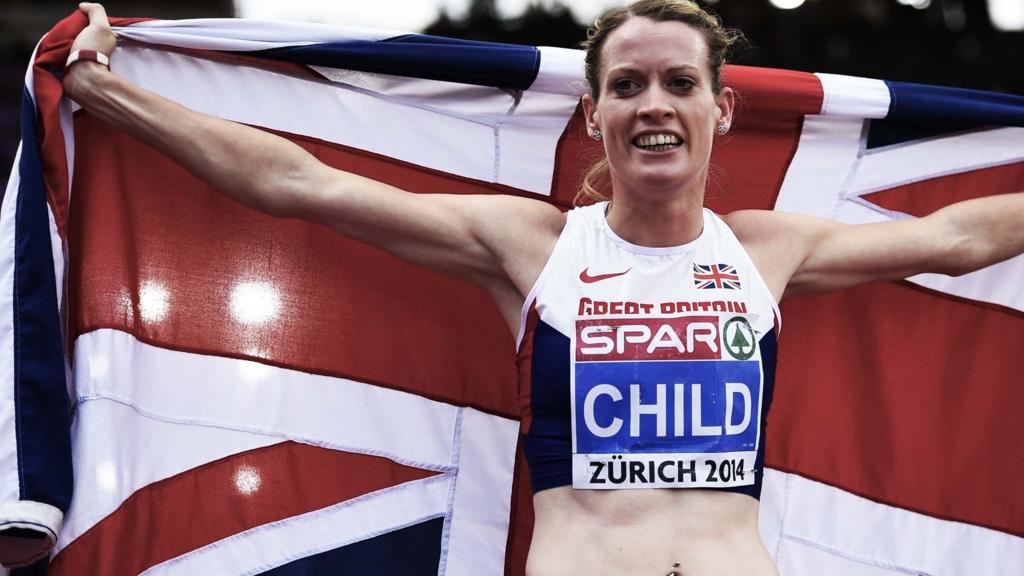 Eilidh Child with the British flag