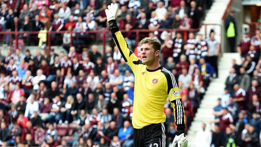 Hearts goalkeeper Jack Hamilton