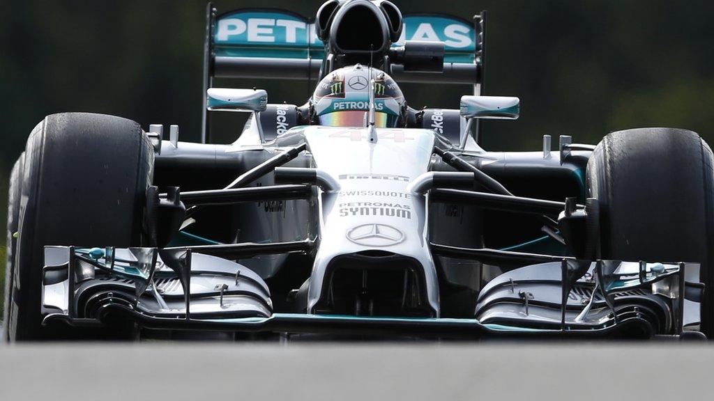 Lewis Hamilton was second fastest in first practice for the Belgian Grand Prix at Spa