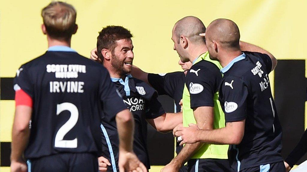 Dundee players celebrating