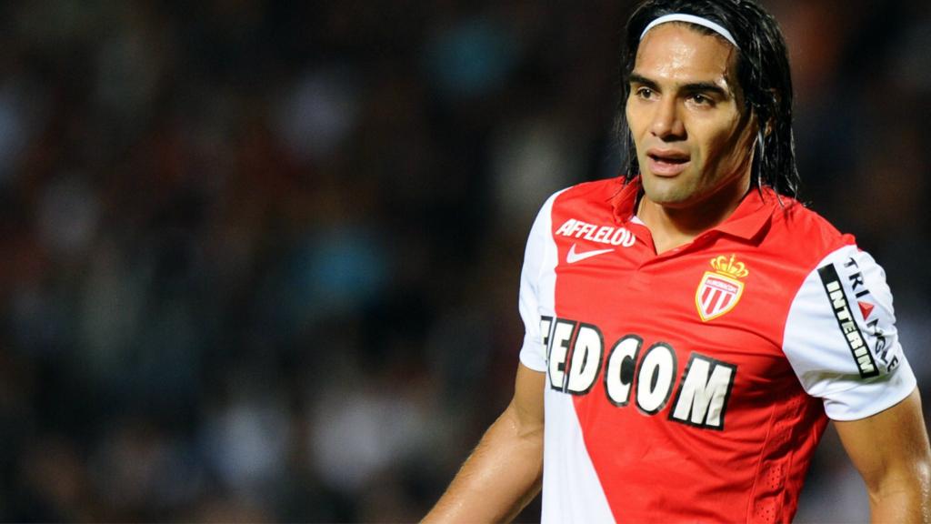 Falcao looks on