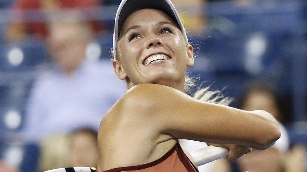 Caroline Wozniacki is into the US Open semi-finals