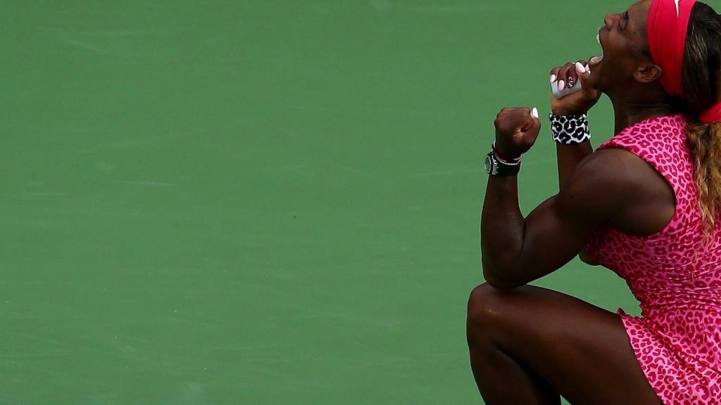 Serena Williams of the United States celebrates