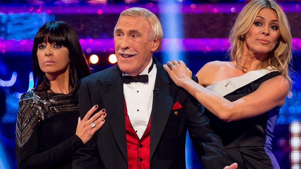 Claudia Winkleman, Sir Bruce Forsyth and Tess Daly