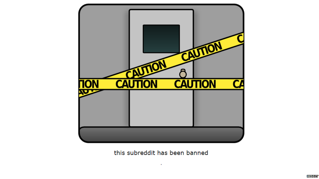 Banned page on Reddit