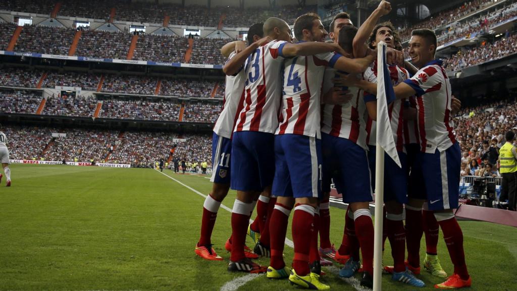 Atletico Madrid players celebrate