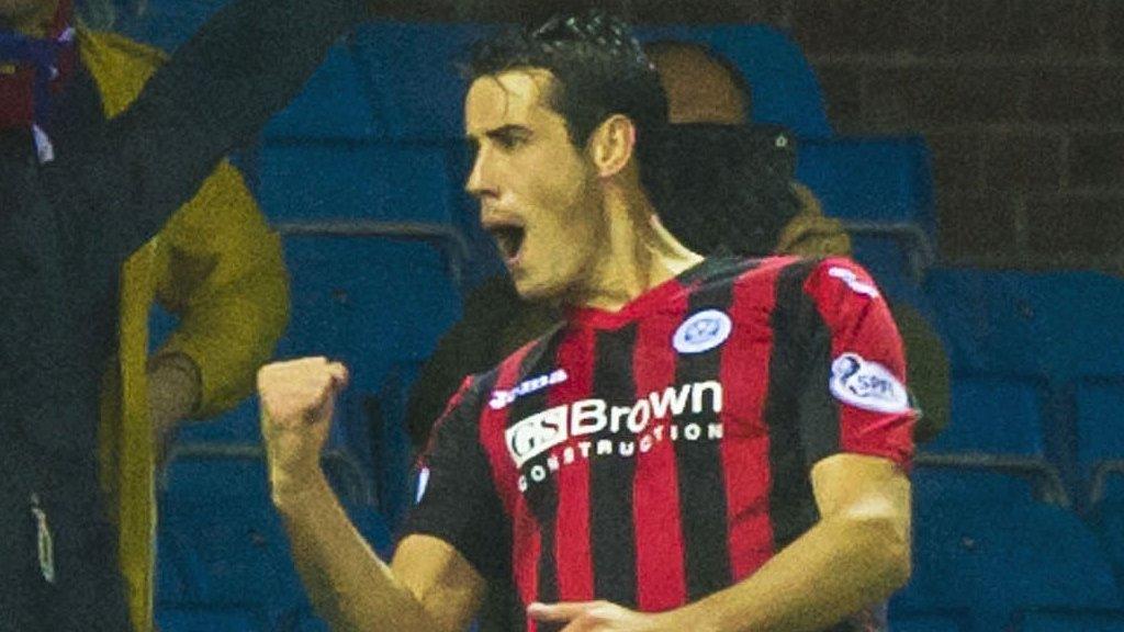 Brian Graham celebrates after scoring for St Johnstone against Kilmarnock