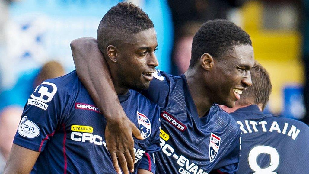 Ross County players celebrating