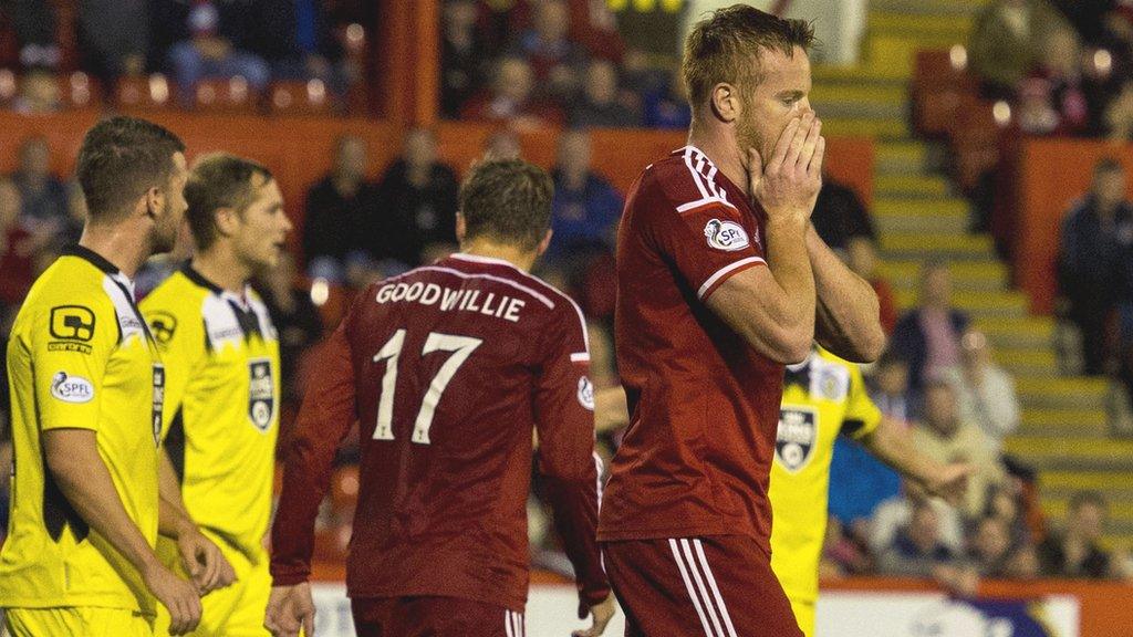 Frustrated Aberdeen striker Adam Rooney