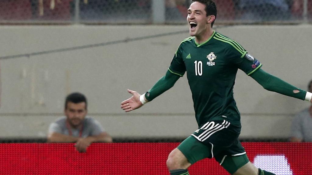 Kyle Lafferty celebrates