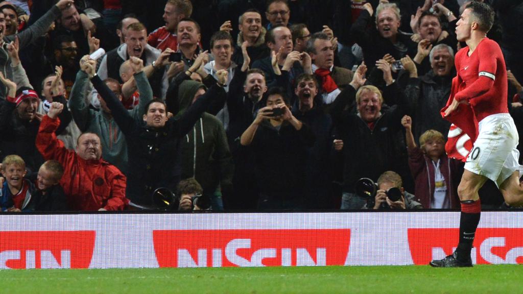 Robin van Persie celebrates