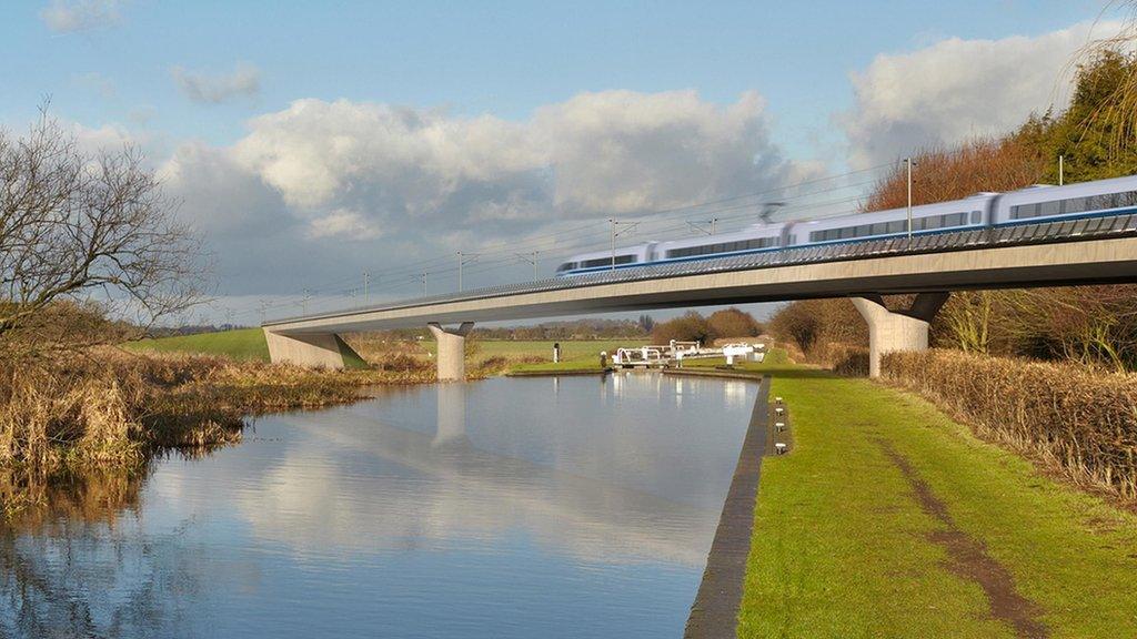 Artist's impression of high speed train