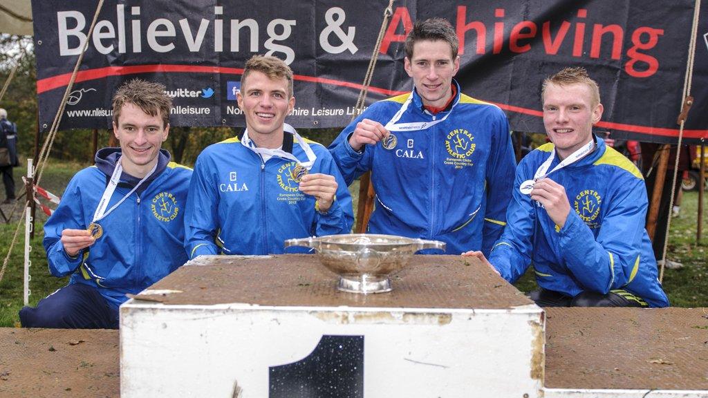 Central AC's Cameron Milne, Andrew Butchart, Alex Hendry and Scott McDonald