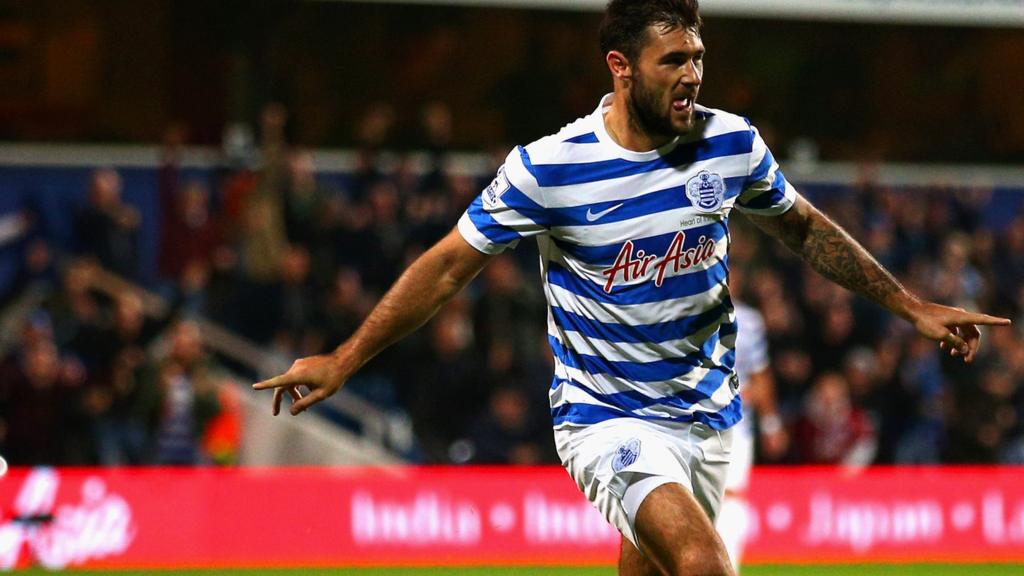 QPR's Charlie Austin celebrates