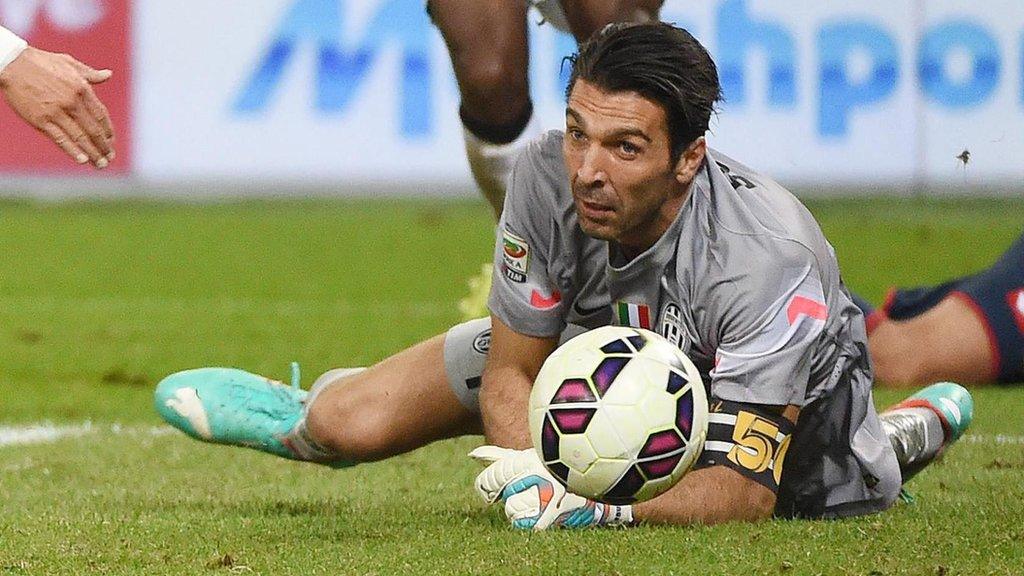 Gianluigi Buffon could only watch helplessly as Juventus lost to Genoa in his 500th game