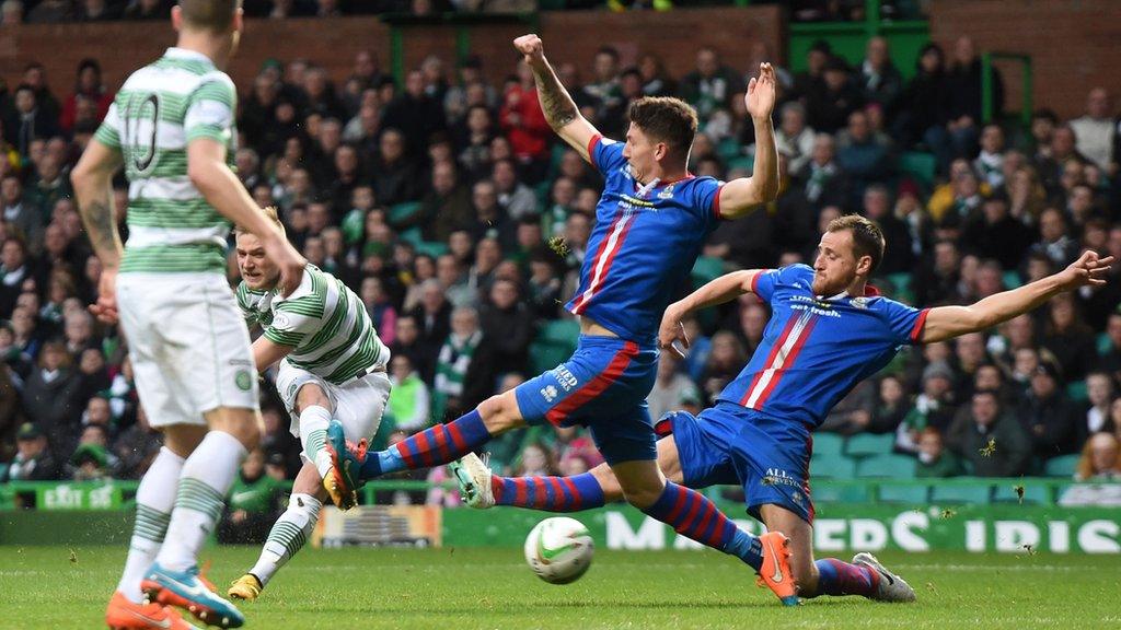 John Guidetti scores the opener for Celtic