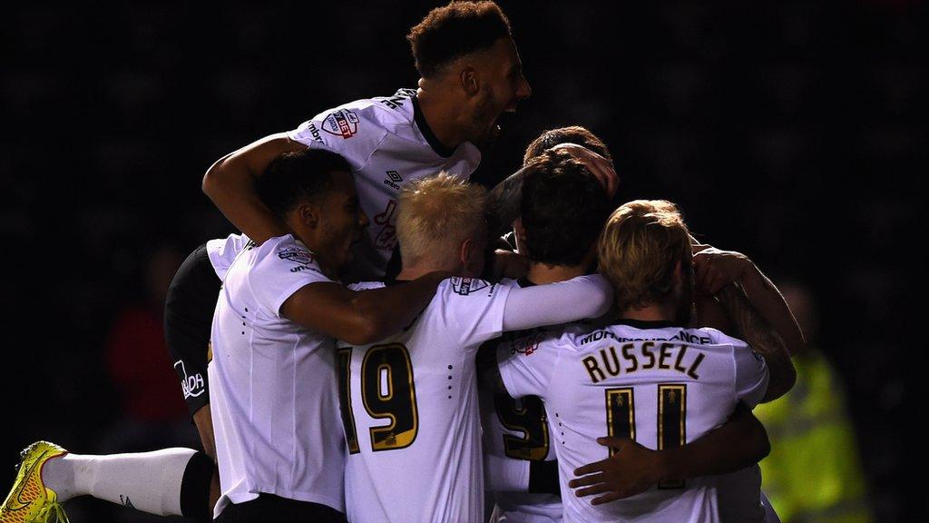 Derby County celebrate